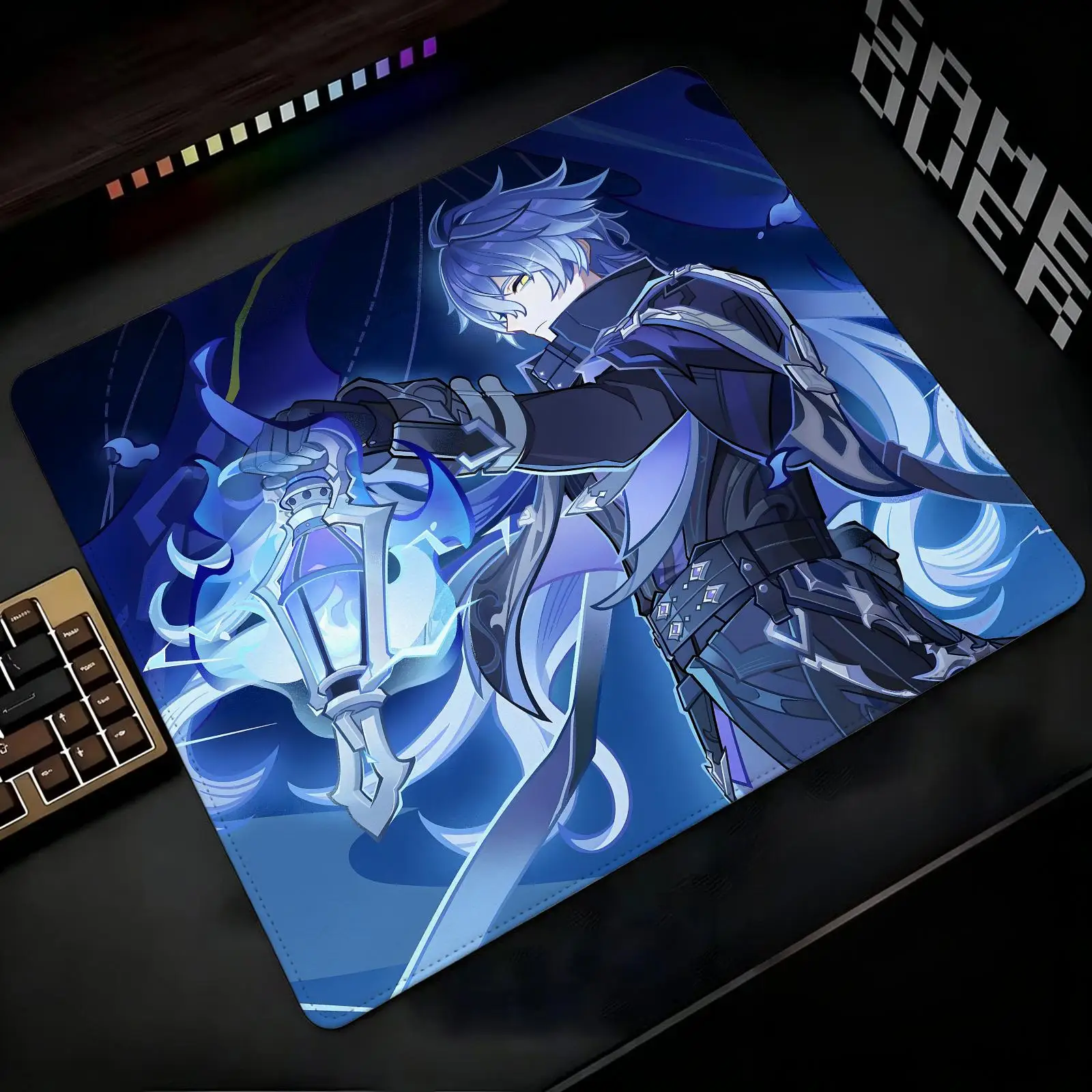Mouse Pad Regular gaming mouse pad genshin impact Flins Office mouse pad Laptop desk mat Stitched edge S/M/L size mouse pad