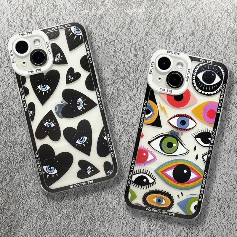 

Lucky Eye Blue Evil Eye Print Phone Case For Xiaomi Mi 13 12 11 Lite 12T 13T Poco X5 F5 X3 Pro Redmi Note 13 12 12S 11 10S Cover