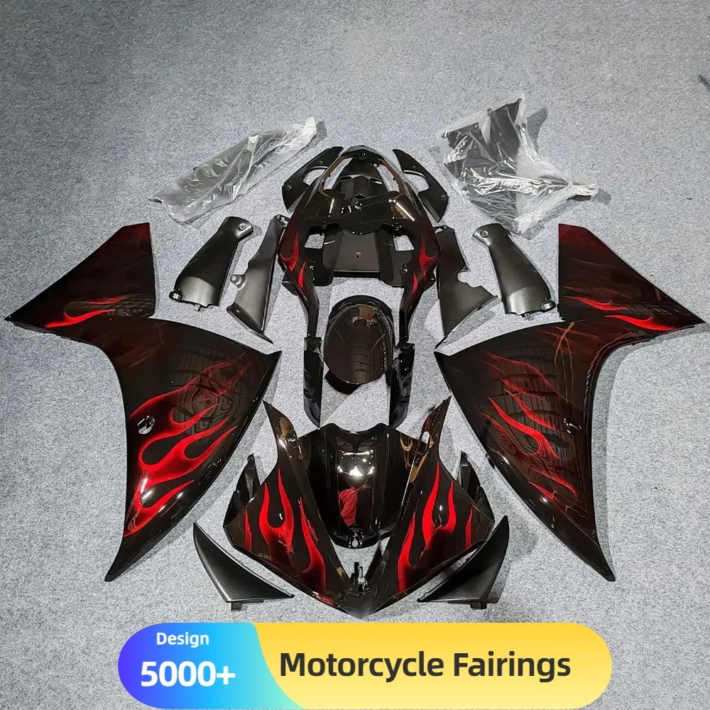 

Комплект обтекателя из АБС-пластика для YAMAHA YZFR1 2009-2012, красное пламя, идеально подходит для замены кузова