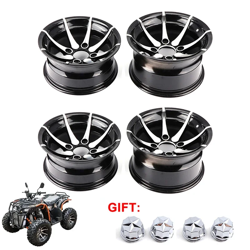 

4 Pcs 12 inch Front /Rear Wheel Hub Aluminum Alloy Rim For 150cc200cc 250cc 300cc ATV Go kart UTV Buggy Golf Cart Quad Bike Part