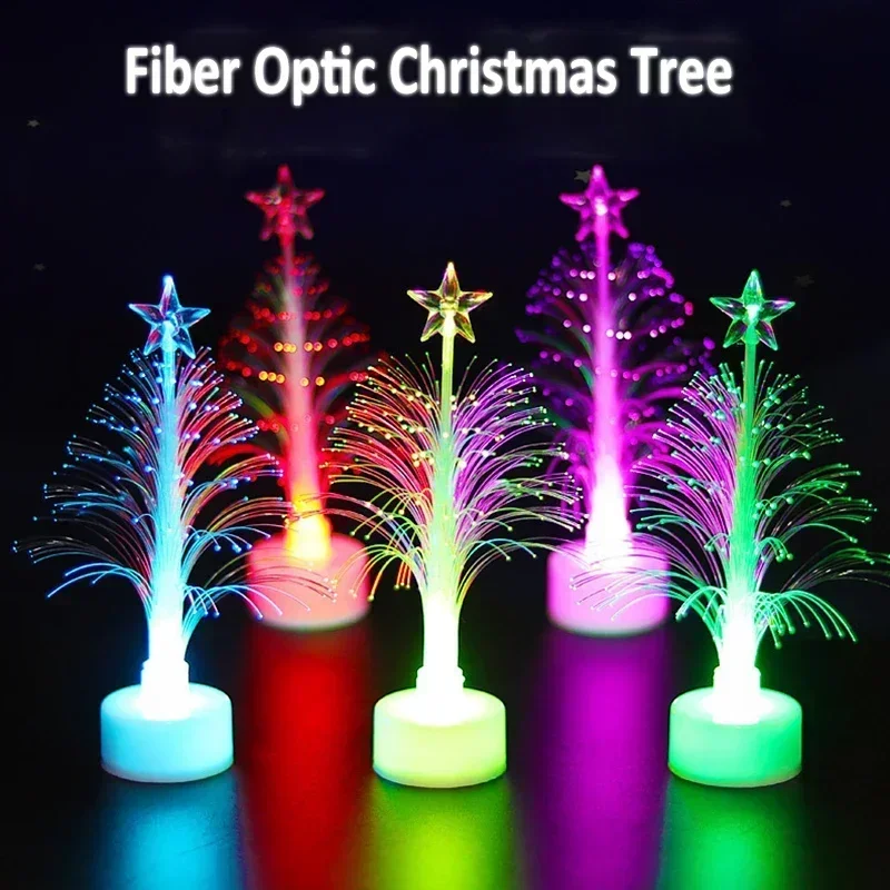 

LED Luminous Fiber Optic Christmas Tree Night Lamp Christmas Color-changing Fiber Tree Festival Decorative Lantern