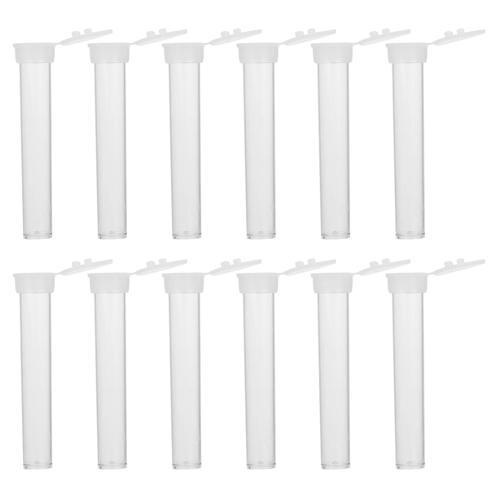 

100Pcs Cylindrical Tubes Test Tube Bottles Plastic Three Holes Lid Small Storage Containers Durable Liquid Tubes for Lab and