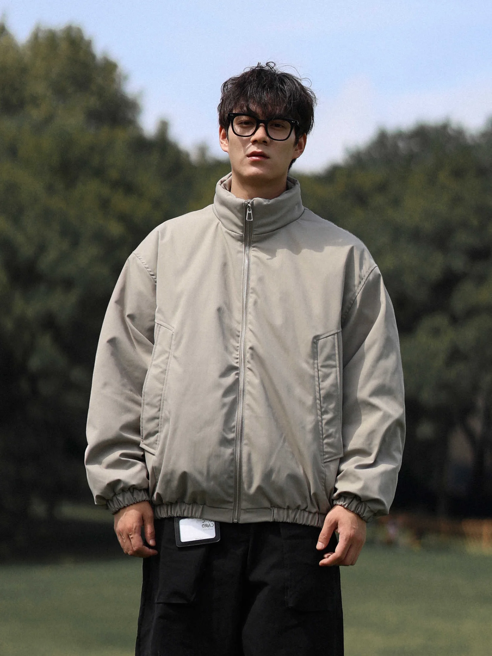 Retro Japanese Style Men's Cotton Jacket Stand Collar Thickened Short Loose Fit Warm Winter Outerwear Simple Versatile Youth ...