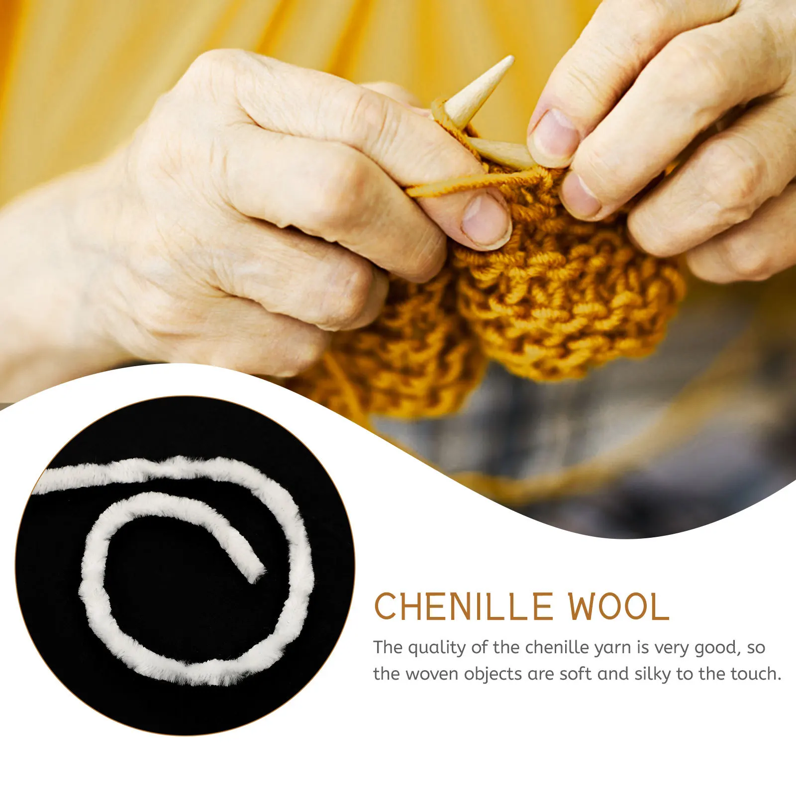 

4pcs Chenille Wool Yarn Knitting Material For Diy Scarf Hat Handmade Crocheting Thread Portable Weaving Yarn Craft Chenille