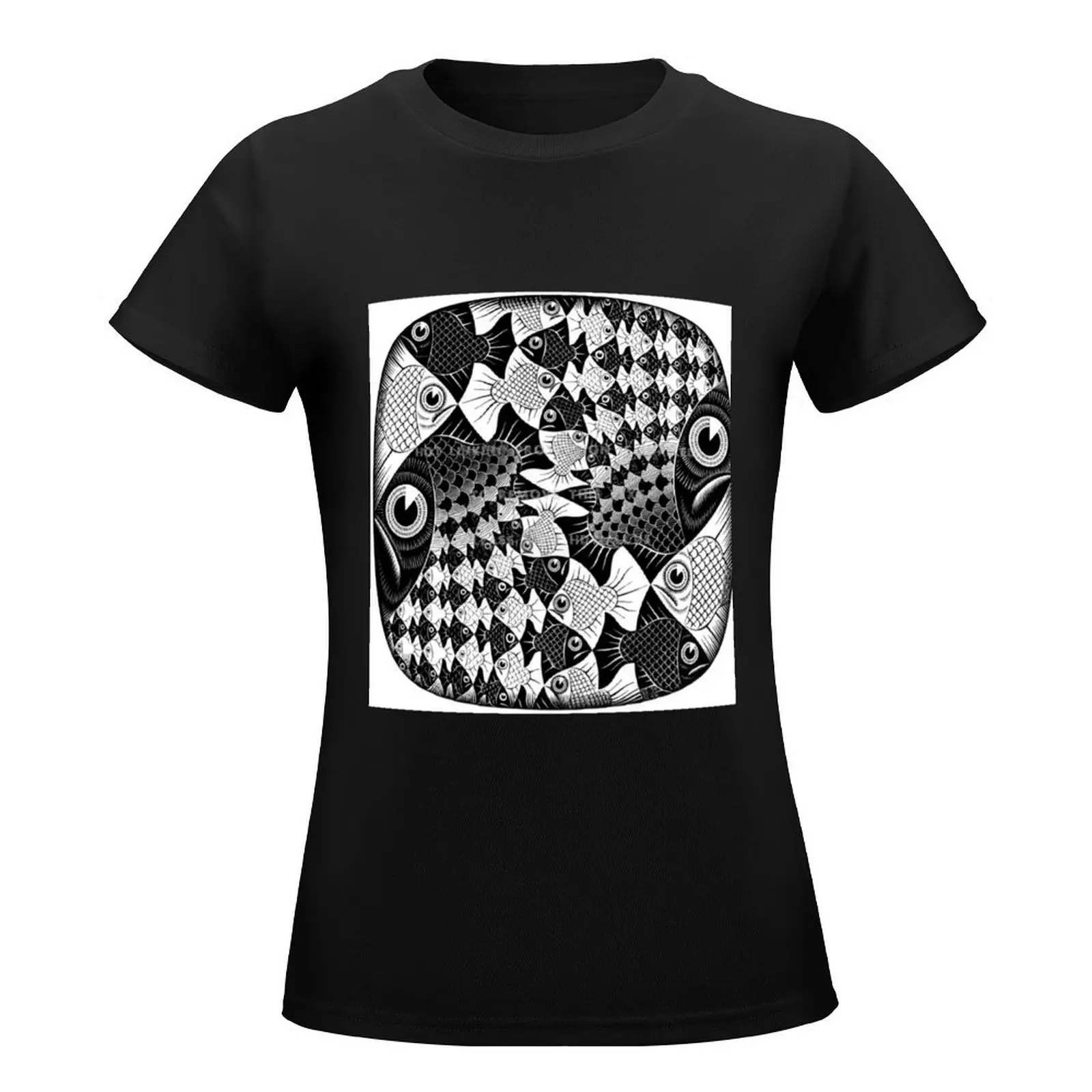 Circle Limit II by Maurits Cornelis Escher T-Shirt Aesthetic clothing Short sleeve tee female T-shirt Women