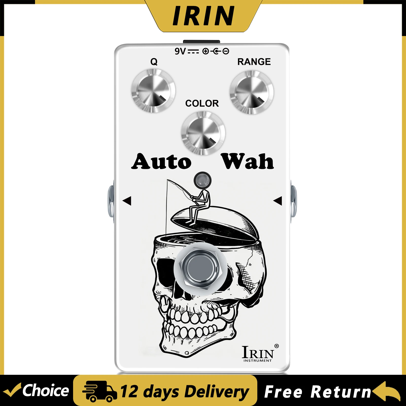 Pedal de Efecto para Guitarra IRIN RA-02 Auto Wah/Auto Filter, Carcasa de Aleación de Zinc, Mini Pedal de Efecto para Guitarra Eléctrica, Accesorios para Guitarra