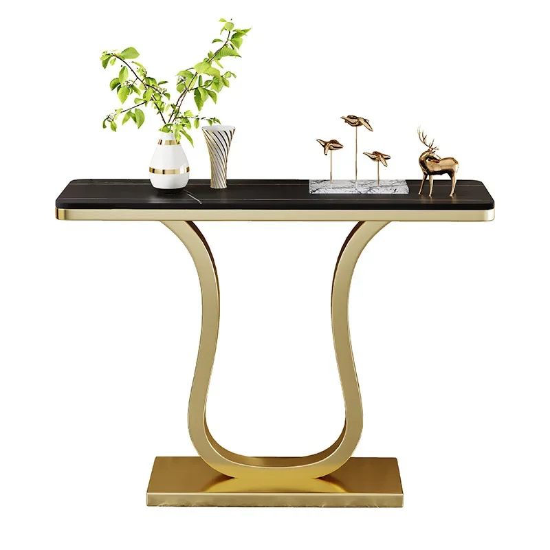 Entrance table Light luxury Nordic narrow Simple new Chinese style foyer entry cabinet End view Against the wall Art entrance
