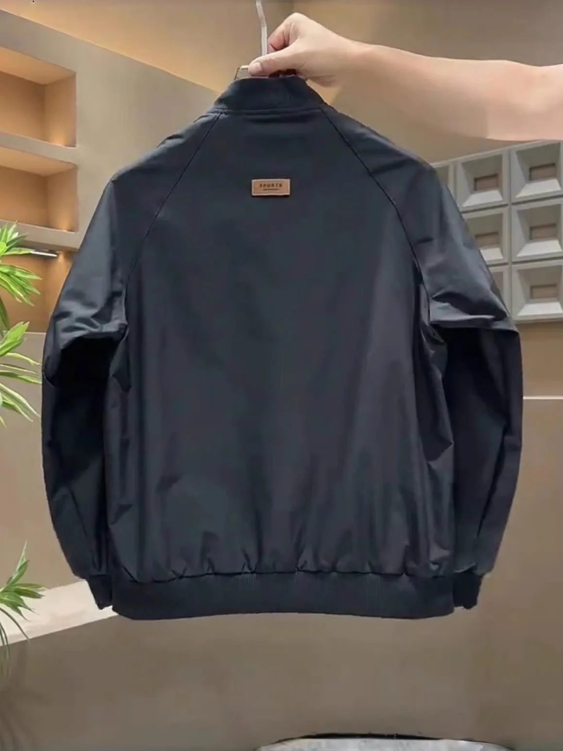 

Spring Autumn Men's Faionable Patchwork Baseball Collar Jaet Casual Simple Versatile Color Workwear Coat Zipper Dec...