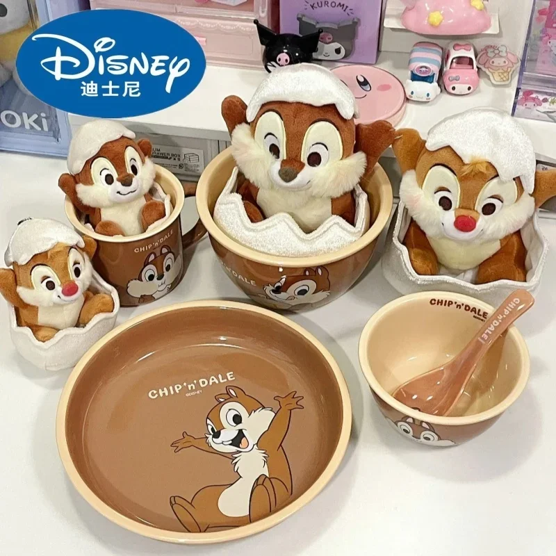 2024 Disney Chichititi Ceramic Bowl Cute High Beauty Home Supplies Breakfast Salad Bowl Ceramic Noodle Bowl Chopstick Xmas Gifts