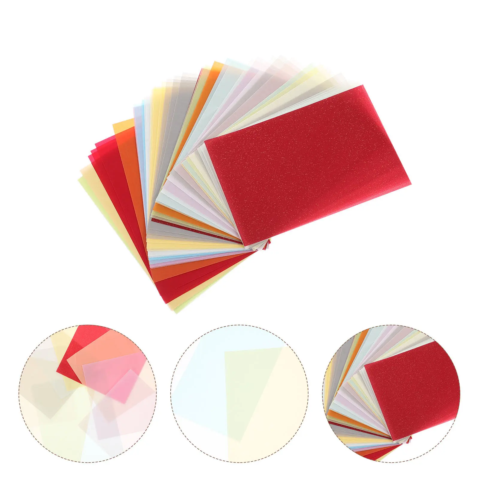 50 Sheets Transfer Paper Strong Breathability Colorful Tracing Paper for Clay Metal Colorful Transfer Copy Sheets