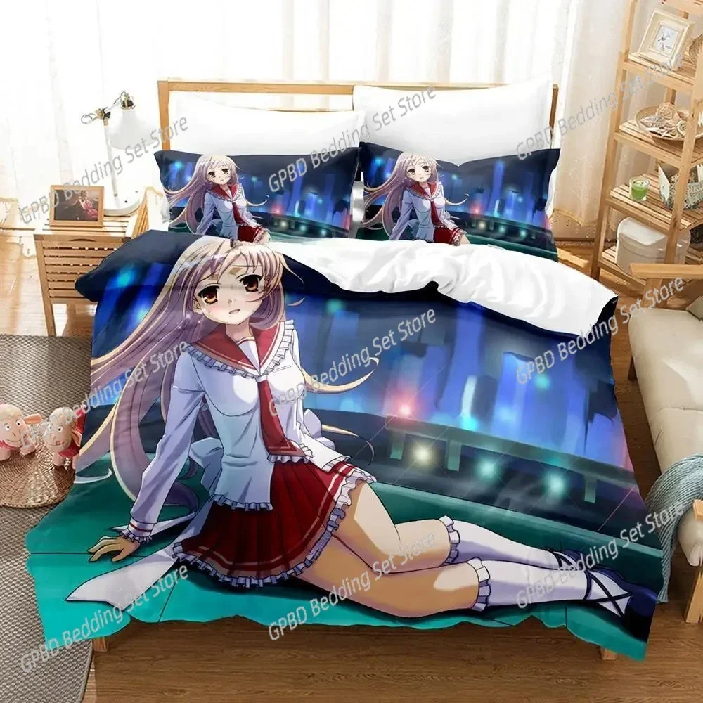 Anime Game Aria the Scarlet Ammo 3D Bedding Set Duvet Cover Pillowcases Single Twin Full Queen King Home Decor Quilt Boys Gift