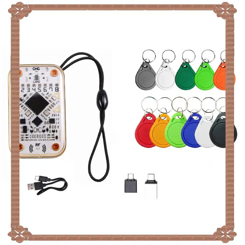 

24-часовая доставка Chameleon Ultra RFID Смарт-чип-эмулятор + 5UID + 6CUID-карт 125 кГц 13,56 МГц Декодирование карт NFC Дубликатор
