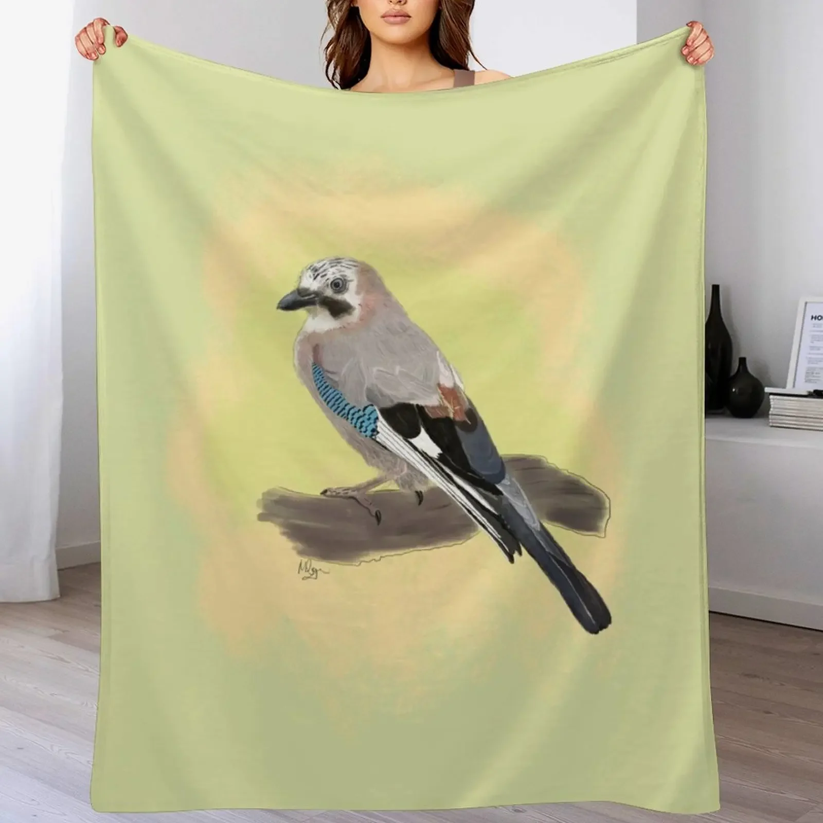 

Eurasian Jay Throw Blanket Custom heavy to sleep Blankets