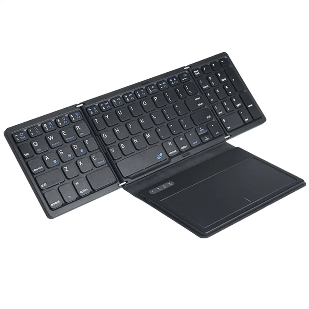 A10I Foldable Bluetooth Keyboard with Touchpad Pocket Folding Keyboard for Laptop Tablet Wireless Rechargeable Keyboard