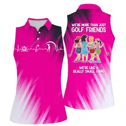 Jumeast kobiety bez rękawów koszulka golfowa Polo 3D drukowane huśtawka Flamingo czerwone wino graficzne Tee Sport Workout Light Academia odzież