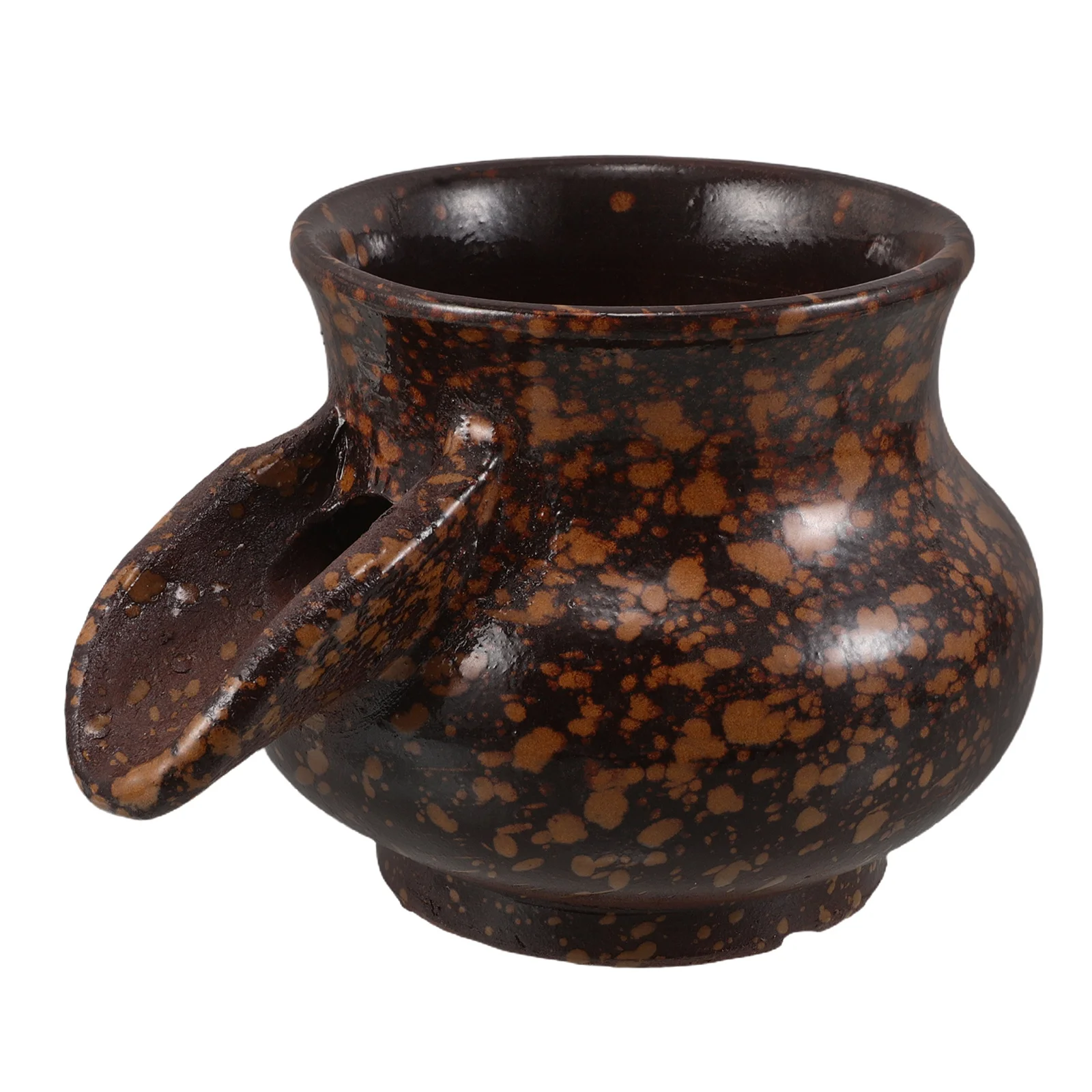 

Ceramic Waterfall Fountain Jar Handcrafted Rustic Garden Indoor Outdoor Tabletop Water Feature Decoration Fish Tank Hideout Cave