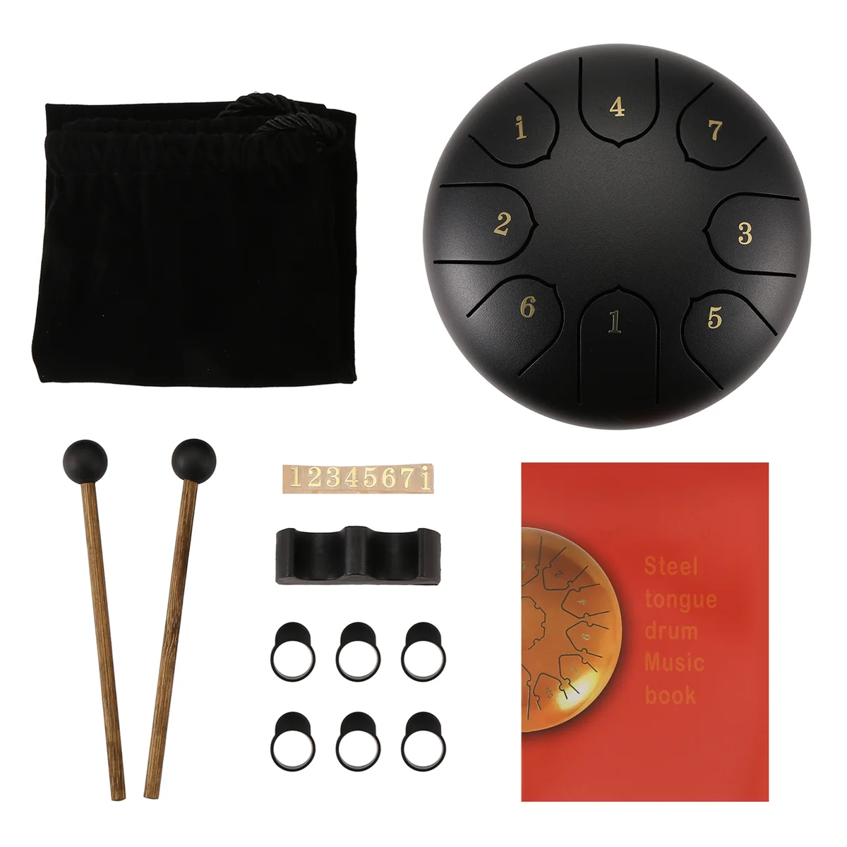 

Rain Drum for Outside,Rain Drum for Outside When It ,Rain Drum for Outside Garden,6 Inch 8 Notes Chakra Drum(Black)-ABJQ