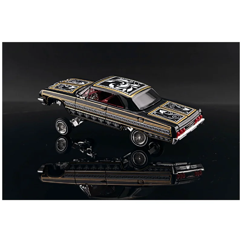 Fine Works64 1:64 Scale Impala Lowrider Alloy Simulation Car Model Adult Collection Decoration Gift Toys Static Display