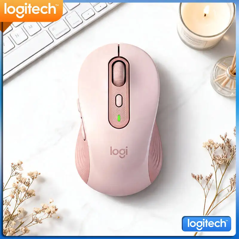 Logitech M650 Wireless Ergonomic Mouse - 90% Reduced Click Noise Recycled Plastic Components 5 Custom Buttons 24-Month Battery