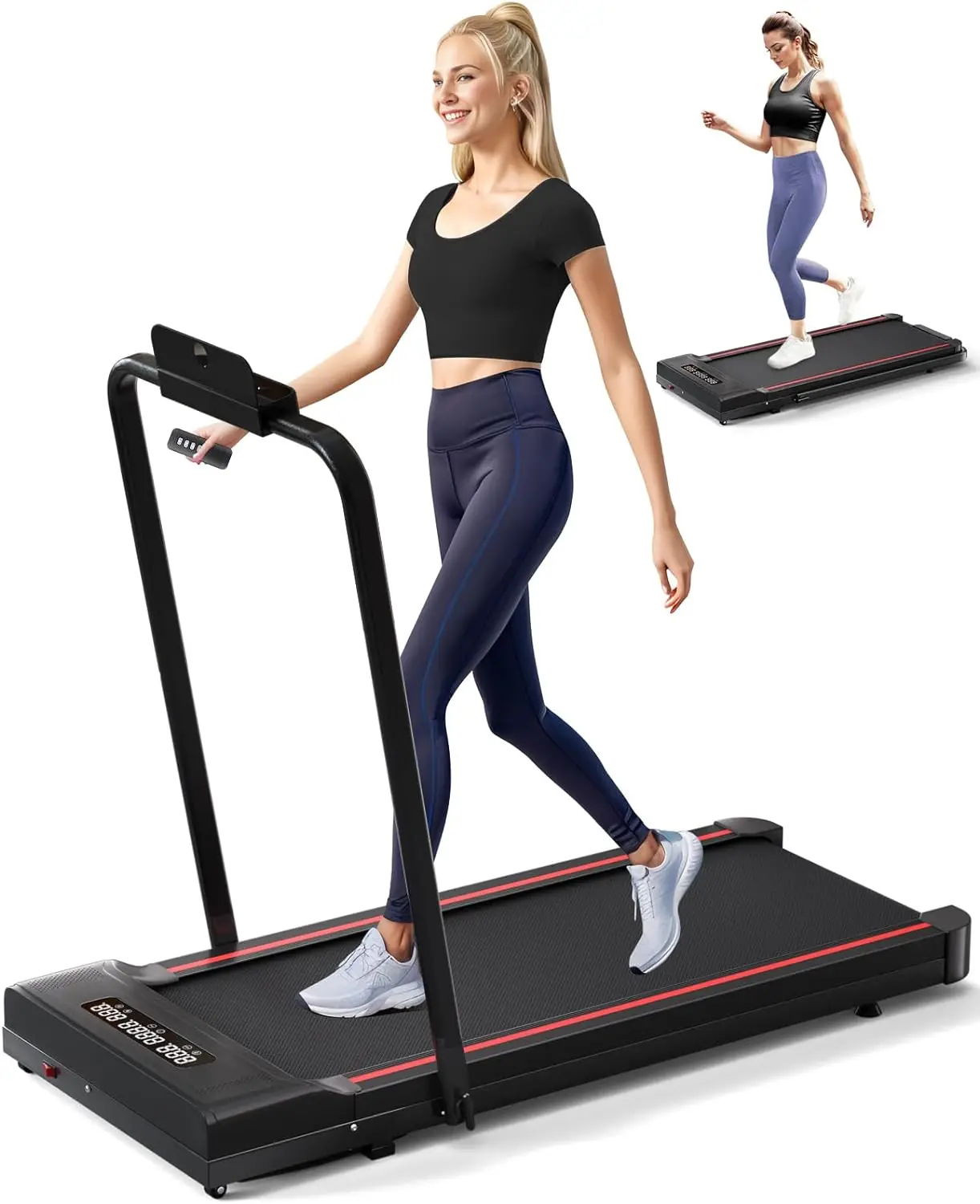 

Treadmill-Under Desk Treadmill-2 in 1 Folding Treadmill-Walking pad-Treadmill 340 lb Capacity