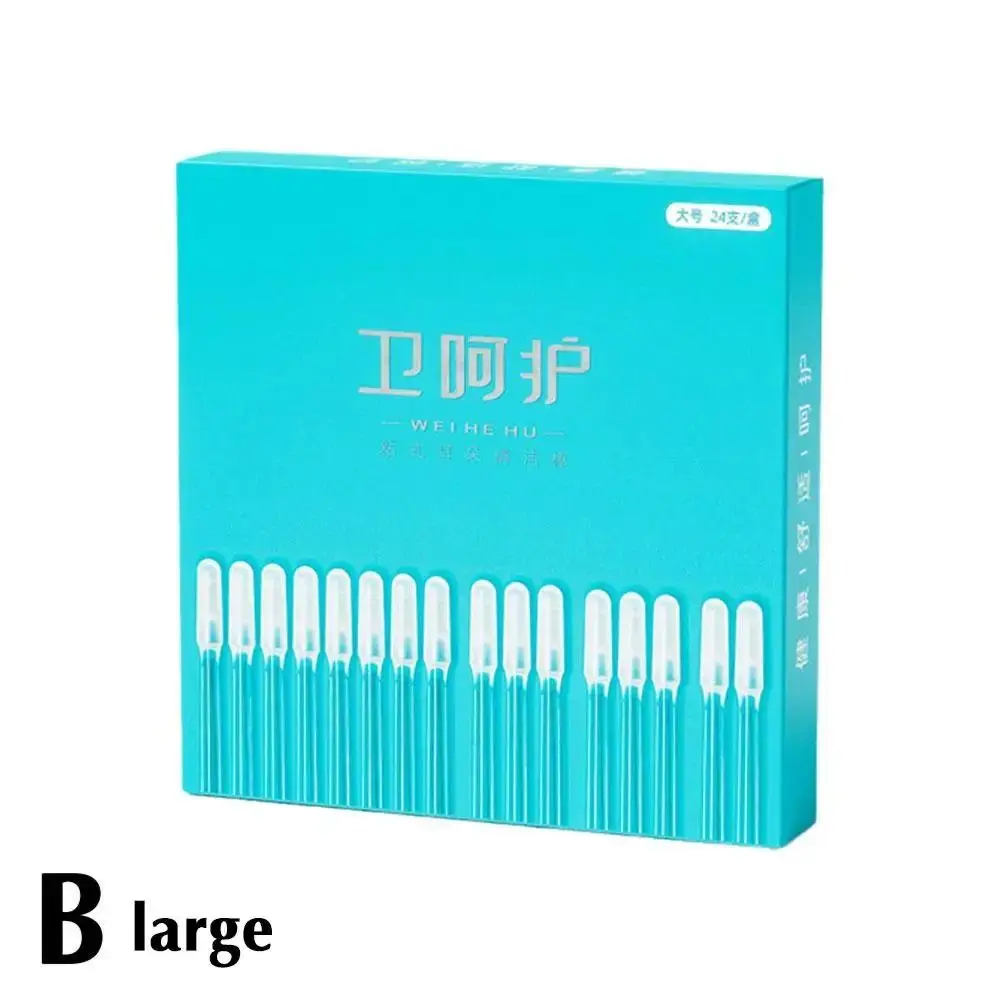 24Pcs/box Ear Cleaner Disposable Ear Swabs Silicone Sticky Sticky Earwax Remover Stick Small/Large Soft Ear Wax Removal Tool