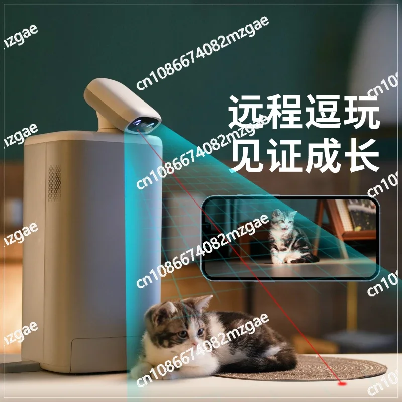 HHOLOVE Small O Butler Pet Smart Cat Food Automatic Feeder Cat Camera 360 Degree Visual Voice