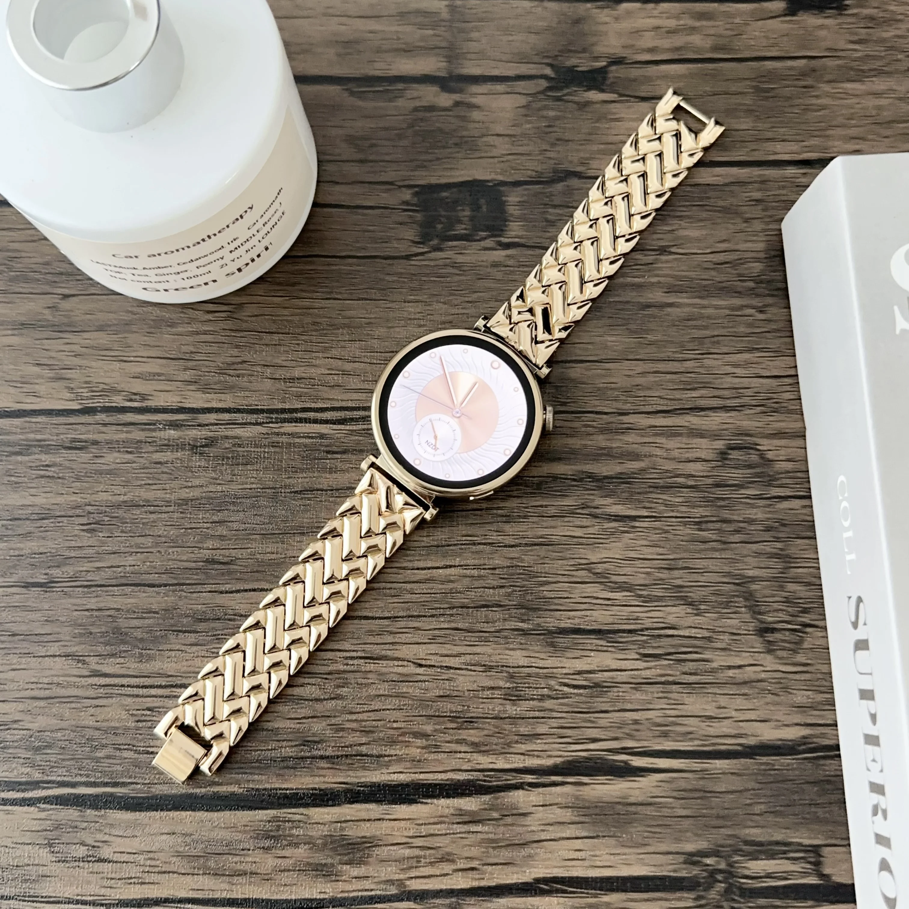 สายรัดข้อมือสแตนเลส18มม. เหมาะสำหรับนาฬิกา Huawei GT4 5 41มม. สายนาฬิกาอัจฉริยะสำหรับผู้หญิงเด็กผู้หญิงผู้หญิง