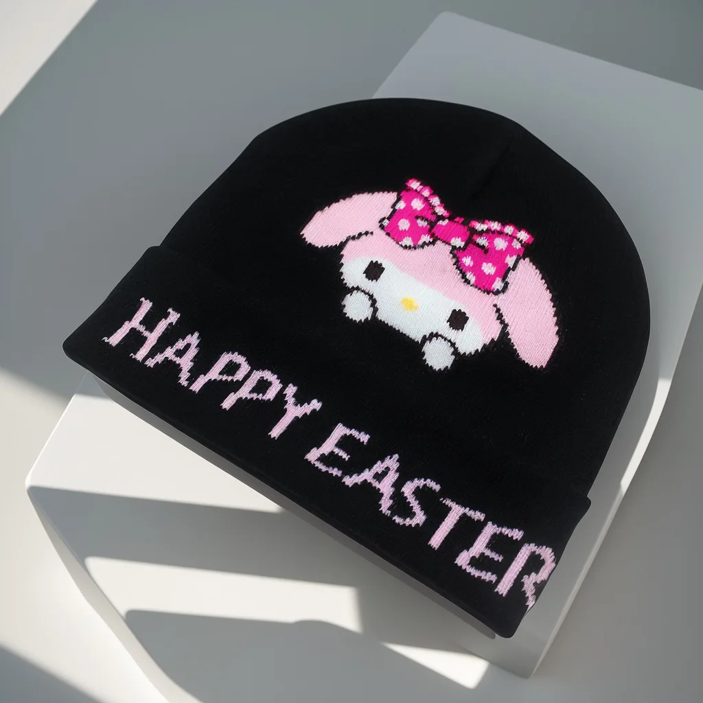 Autumn/Winter New Arrival Crocodile Hunter Jacquard Knit Hat Anime Cartoon Sanrio Fleece Hoodie