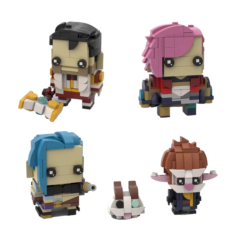 ゲームシリーズ二都市の戦いビルディングブロック MOC ランナウェイガールジンクスシスター V スクエアヘッドフィギュア組立模型玩具ギフト