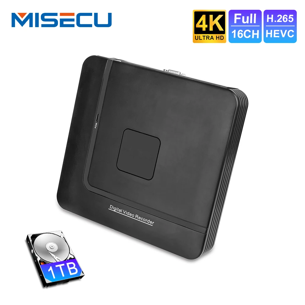 Miecu-minicámara CCTV NVR Full HD para sistema de seguridad, grabadora de vídeo P2P con detección de movimiento, H.265, 16 canales, 8MP, 4K/5M/4M/3M/1080P