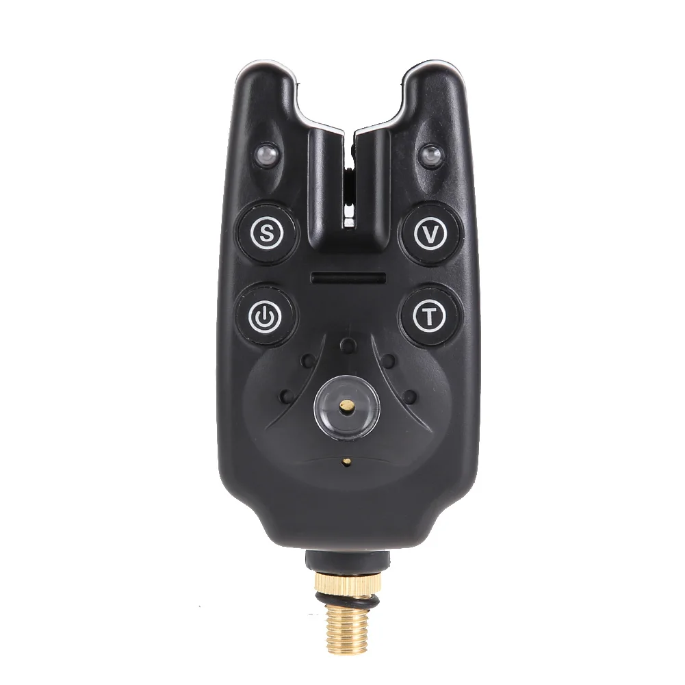 

2 LEDs Fishing Alarm with Loud Siren Alert Fishing Alarm Adjustable Tone Volume Sensitivity Sound Black Daytime Night Indicator