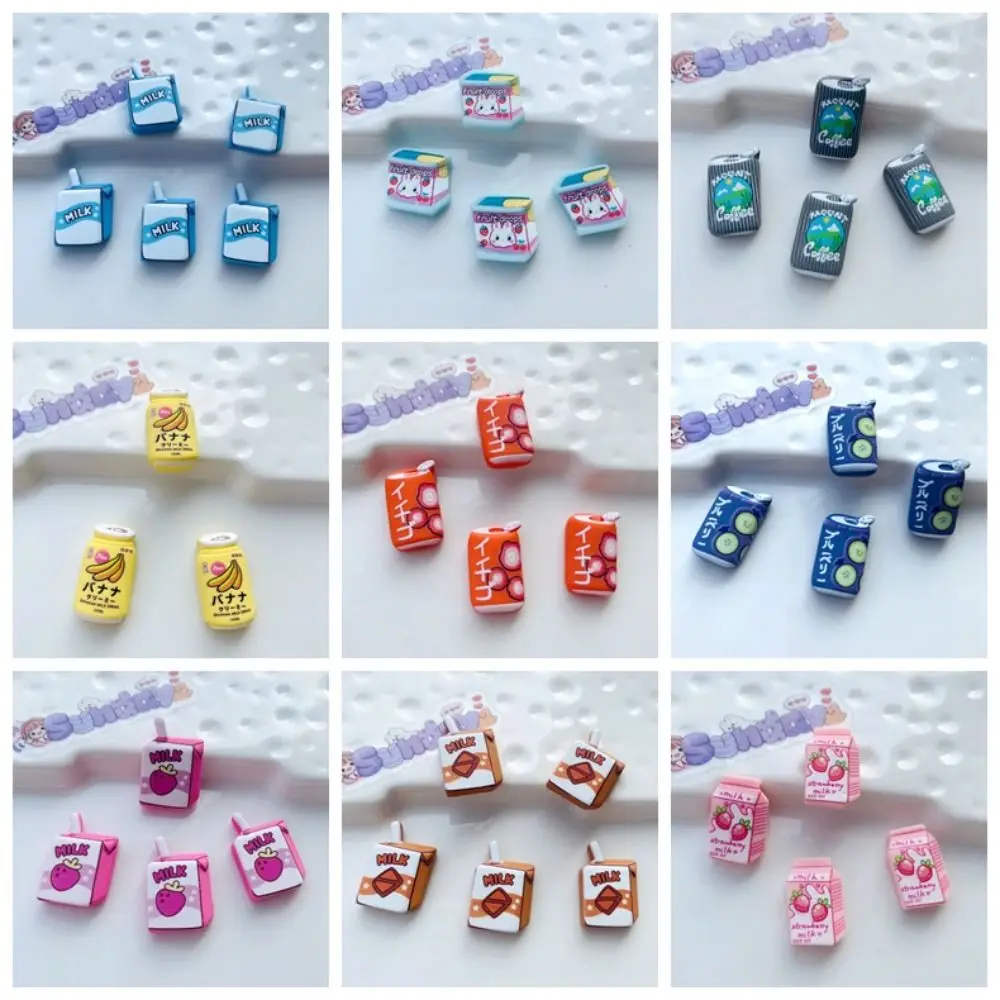 

Cartoon Cartoon Resin Accessories Miniature Resin Dollhouse Kitchen Resin Drink Model Creative Milk Drink Model Gift