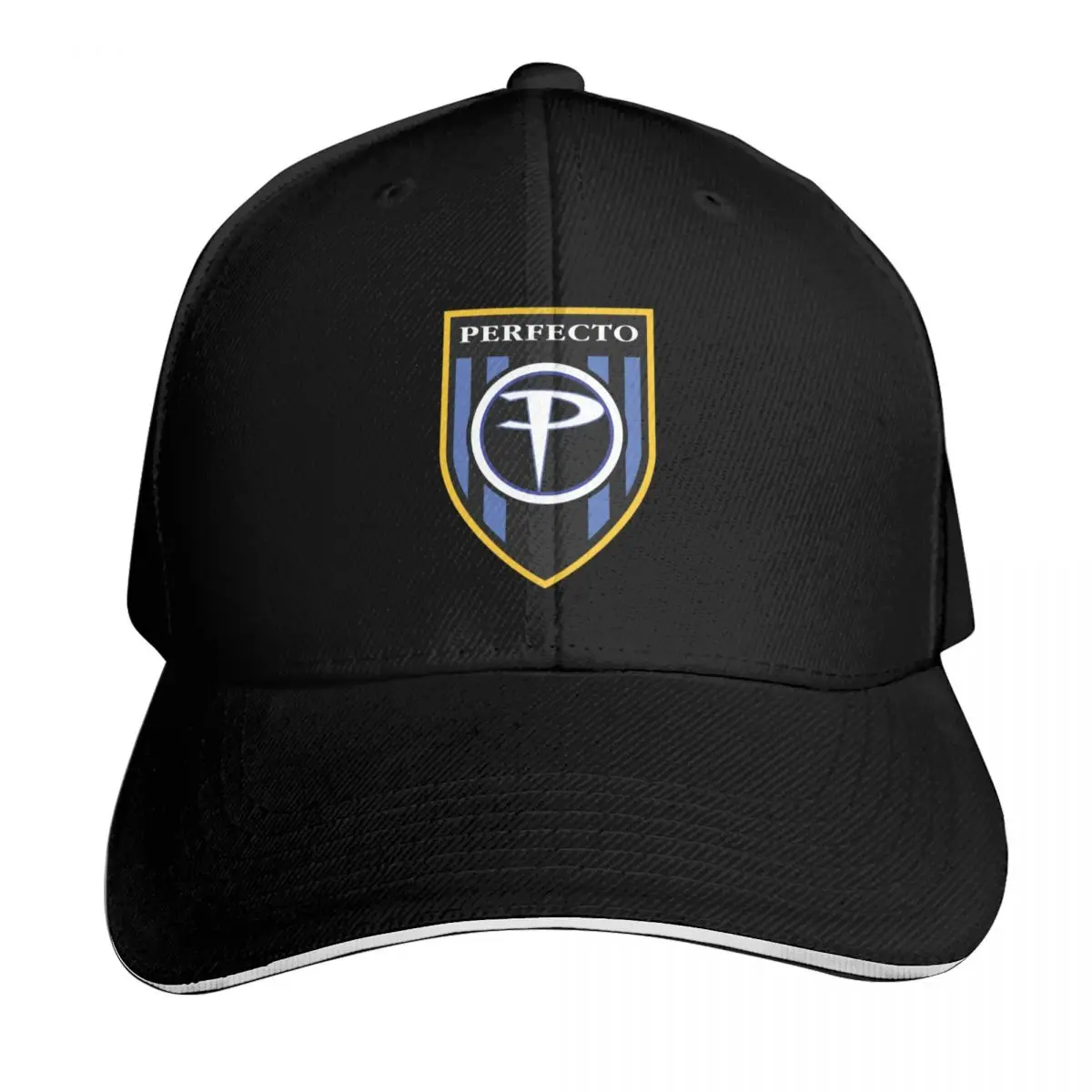 Perfecto Records (Dark Color) Baseball Cap Quick Dry Performance Cotton Twill Breathable Contrast Two Tone Brim