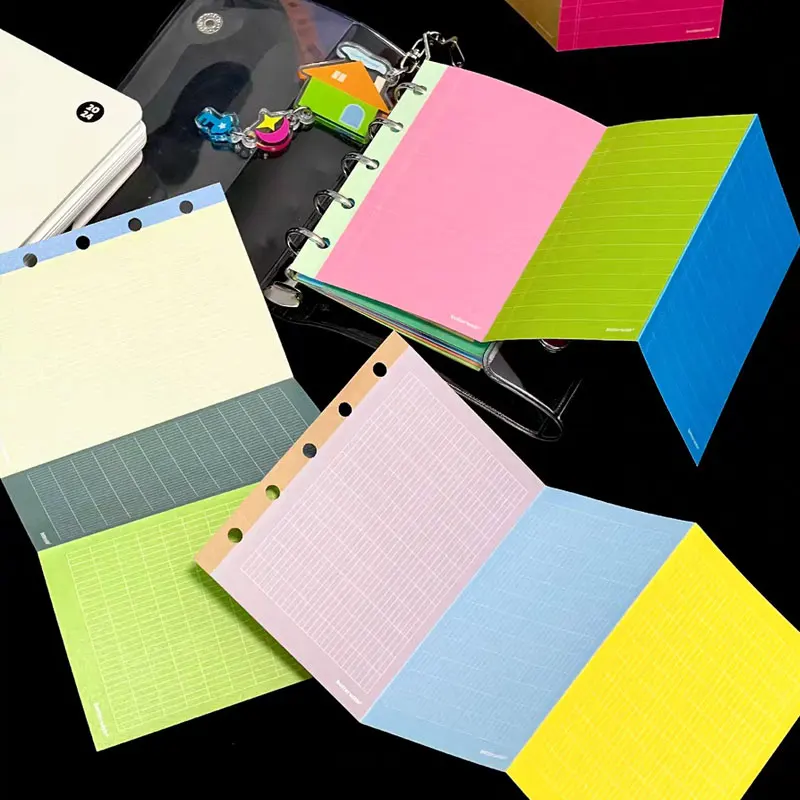 10Sheets/Lot M5 Loose Leaf Substitute Core Three-Fold Binder Notes Student Notes Loose Leaf Notes Book Handbooks Stationery ﻿