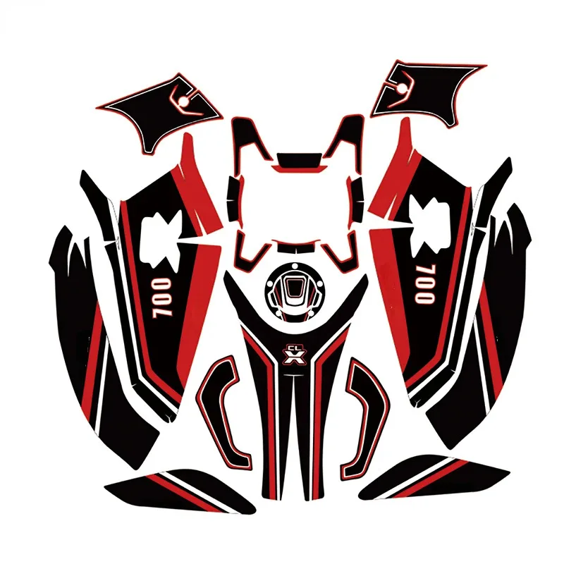 

Для CFMOTO 700CL-X 700clx наклейка на обтекатель кузова мотоцикла, накладки на бак, газовая наколенница, тяговая наклейка, протектор