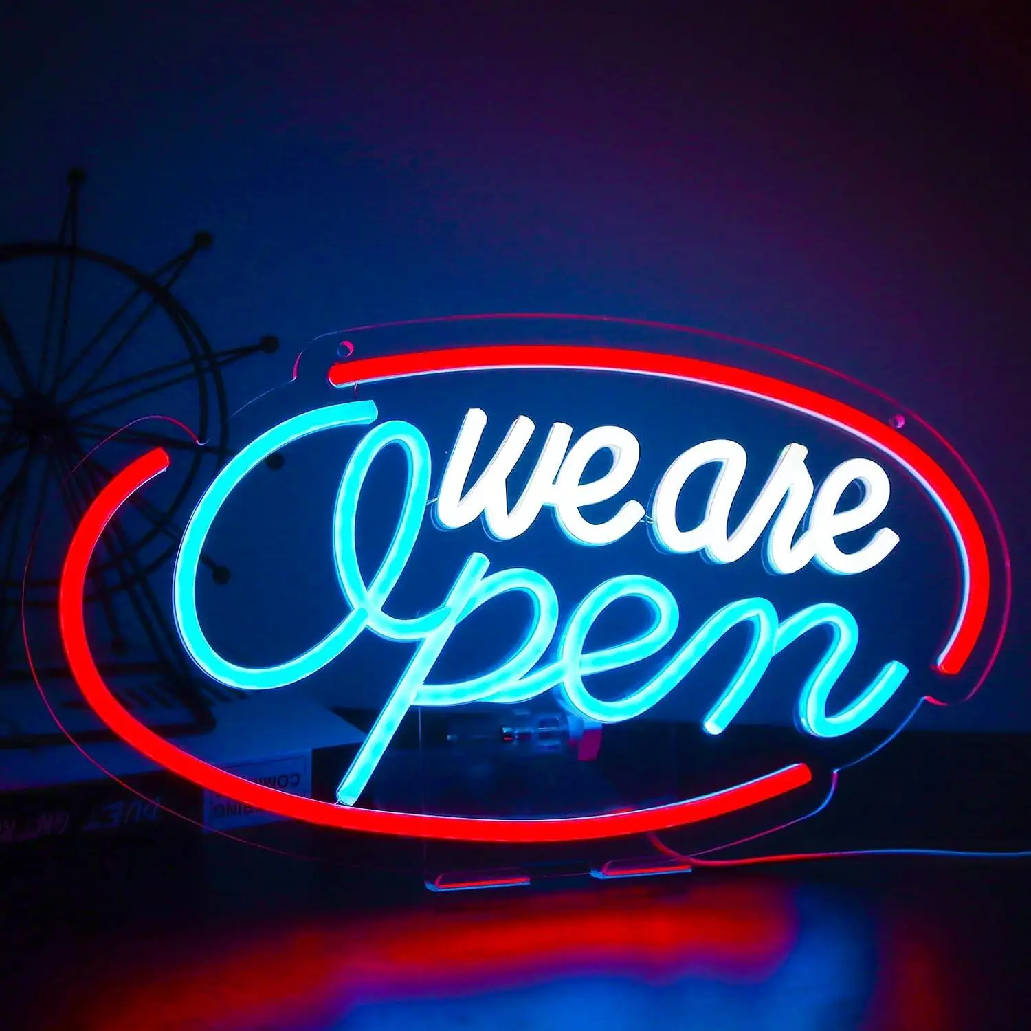 We Are Open Neon Sign Dimmable LED Light For Bar Pub Cafe Retail Store Business Front Door Window Wall Decor Welcome Light Sign