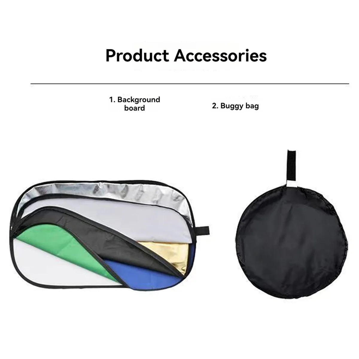 X64A_60x90 cm Riflettore fotografico portatile 5 in 1