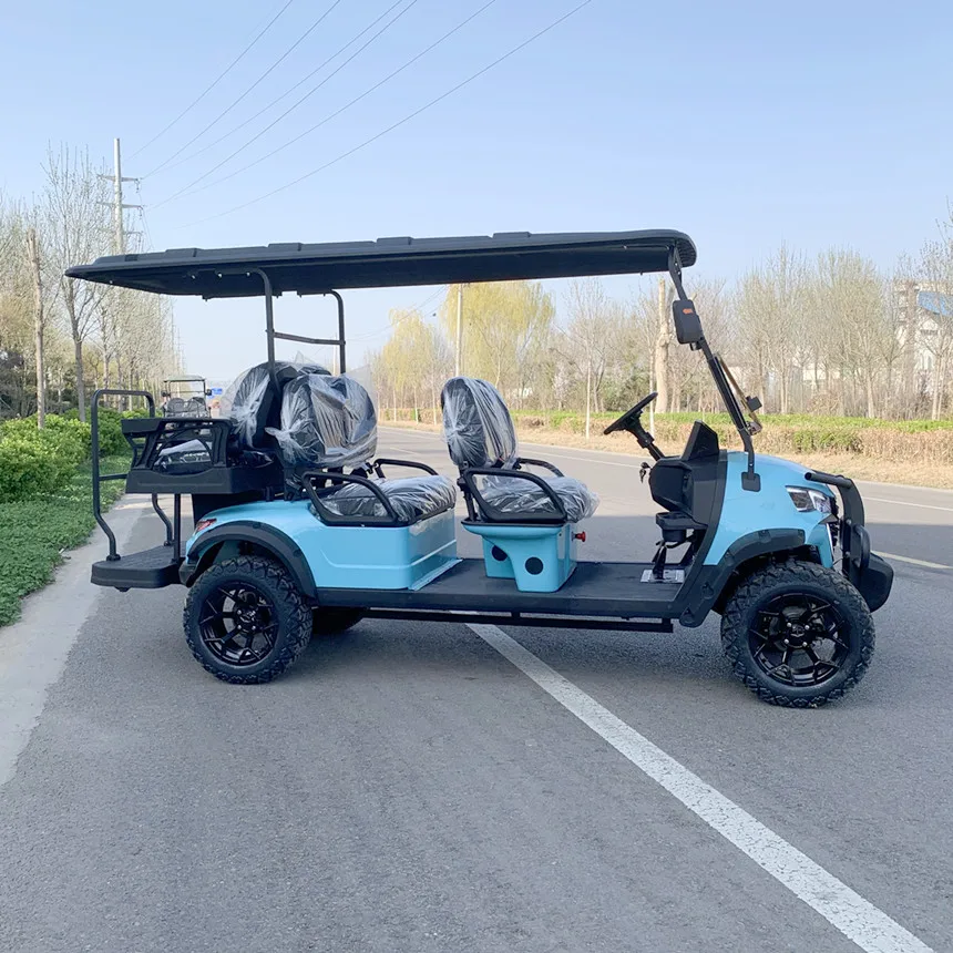 High-end Cheap High-Chassis Electric Lifting 6-Seater 4/5/7 Kilowatt Motor With Optional Lithium Battery Electric Golf cart