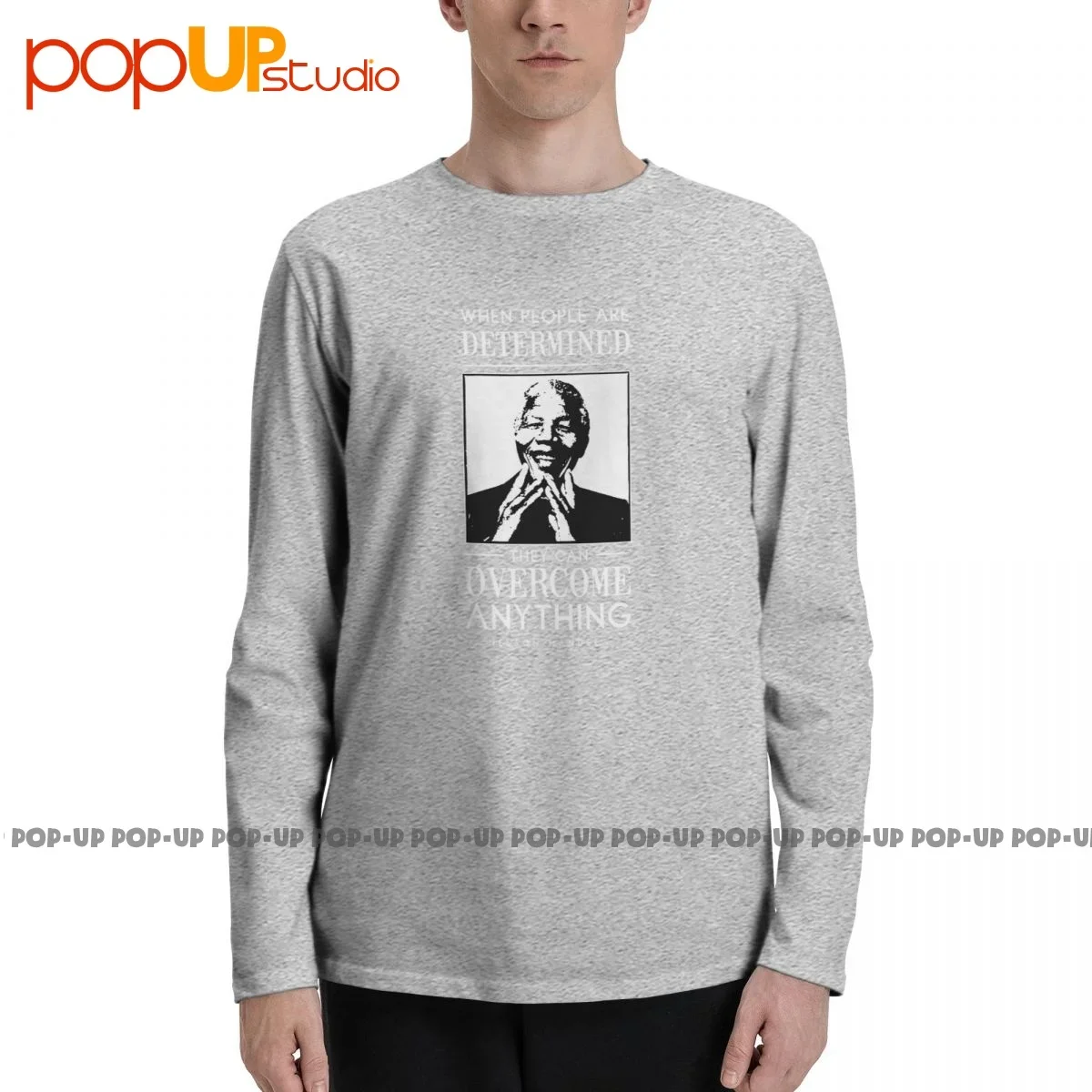 Nelson Mandela Long Sleeve T-Shirts T-shirt Tee Soft Trendy Vintage Comfortable