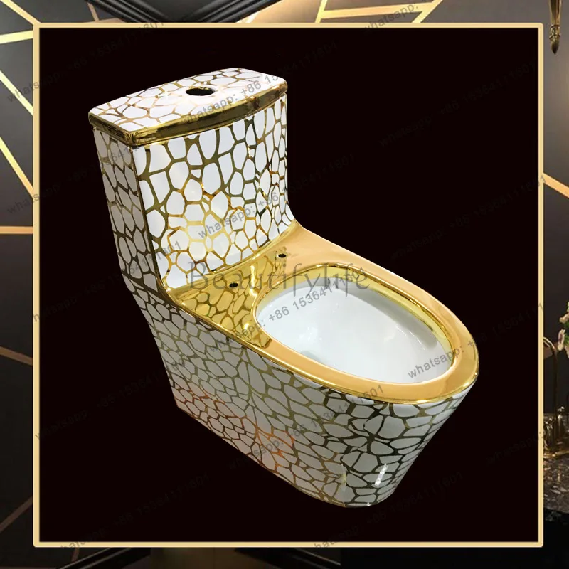 Local tyrant gold toilet electroplated gold toilet color