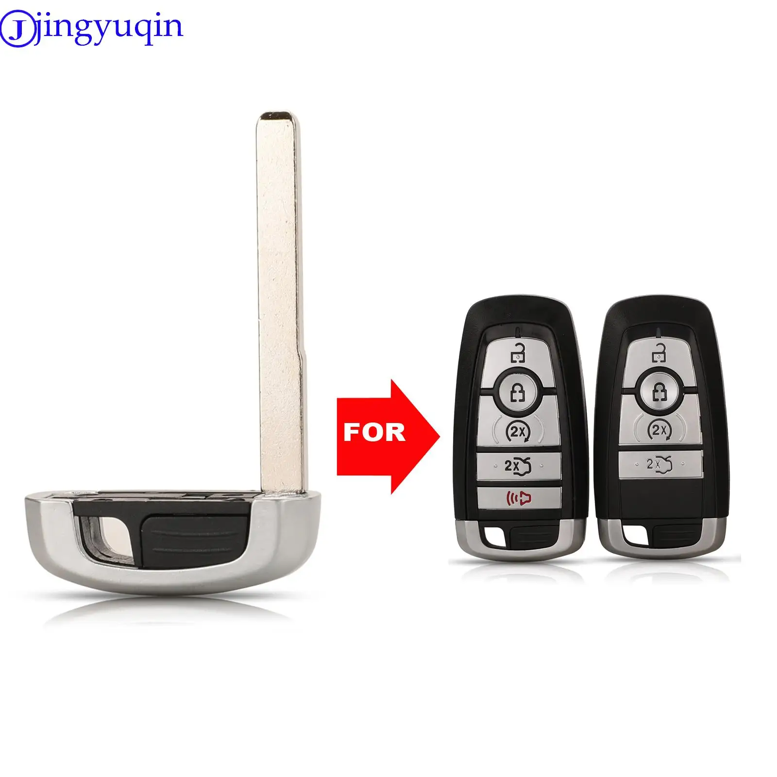 jingyuqin Remote Car Key Blade For Ford Edge Explorer Expedition Fusion Mondeo Replacement Smart Remote Keyless Promixity