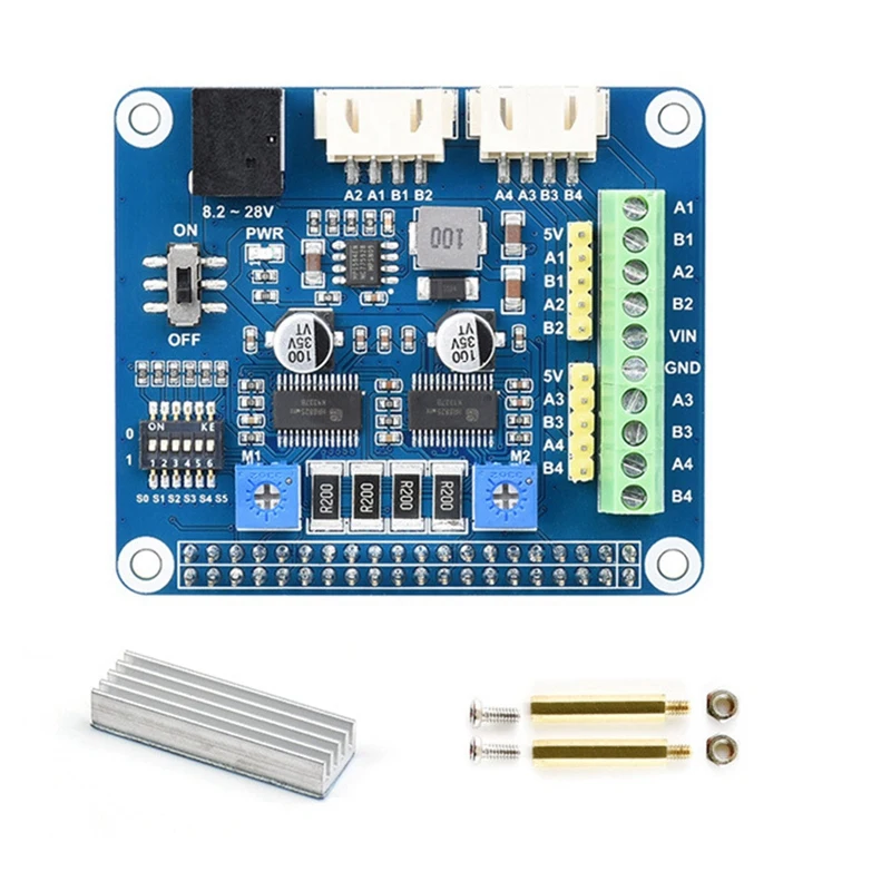 AA51 For Raspberry Pi Stepper Motor HAT Expansion Board Up To 1/32 Microstepping For Jetson Nano For 3D Printing