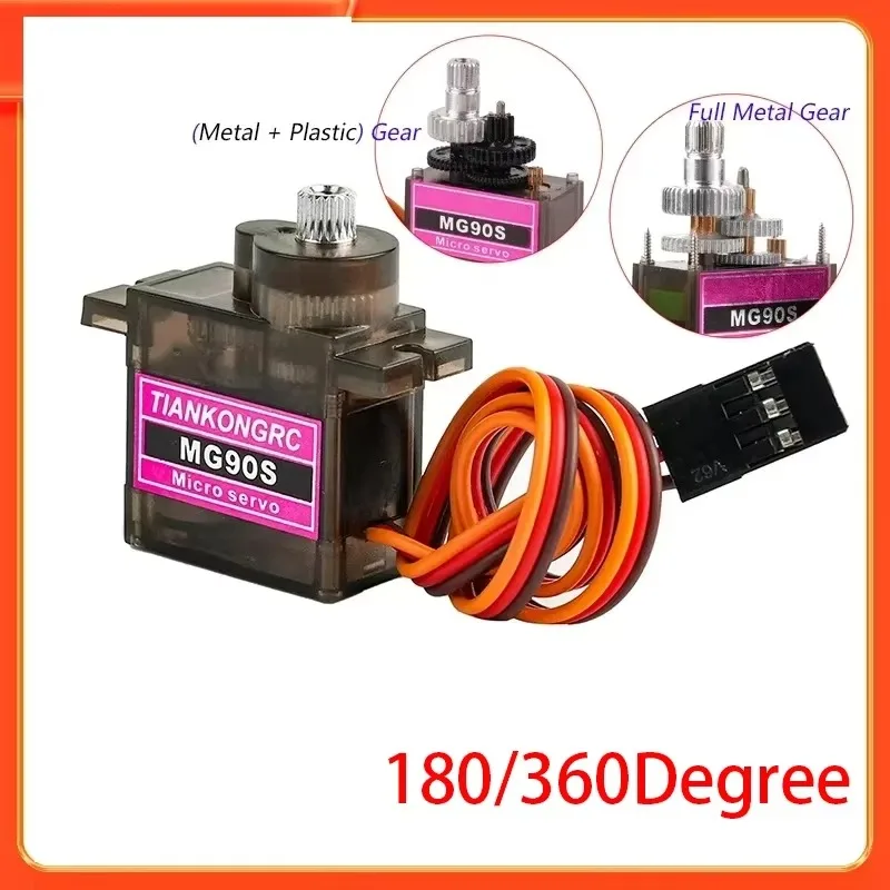 MG90S/SG90 Servo 1/3/5/10 Pcs All Metal Gear 9g SG90 Upgraded Version for Helicopter Plane Boat Car Trex 450 RC Robot