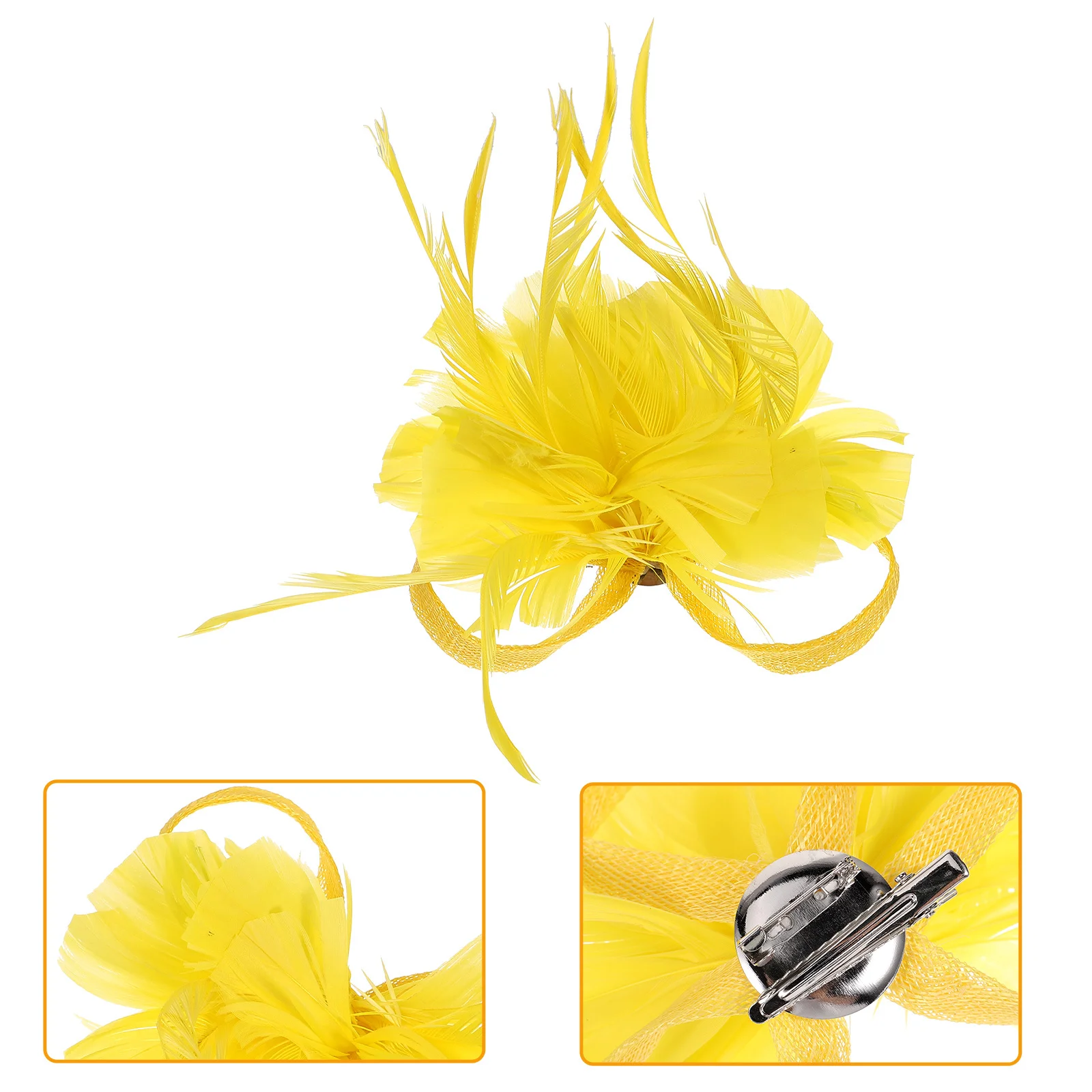

1Pcs Hair Clip Elegant Side Plume Headdress for Women Wedding Bridal Bridesmaid Evening Party Festival Dressy Formal