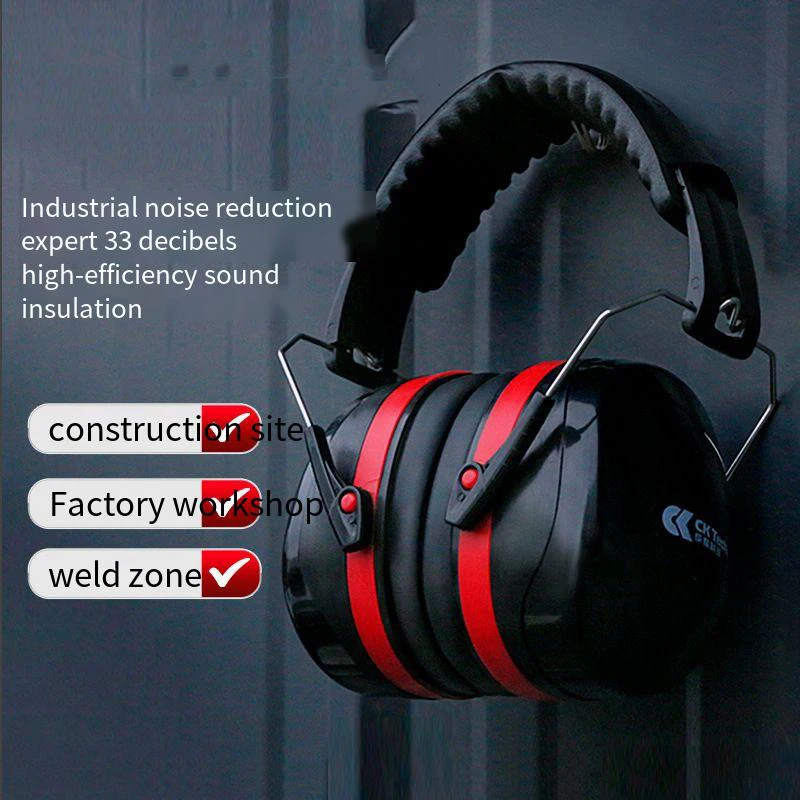 Head Mounted Soundproof Earmuffs Industrial Sleep Sleeping Noise Reduction 33dB Anti Noise