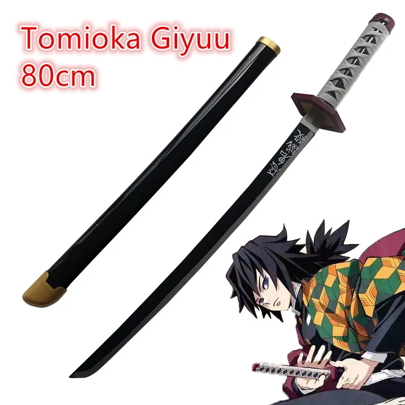 Schwert waffe Rengoku Kyoujurou Cosplay Schwert 1:1 Anime Ninja Messer Holz spielzeug 80cm