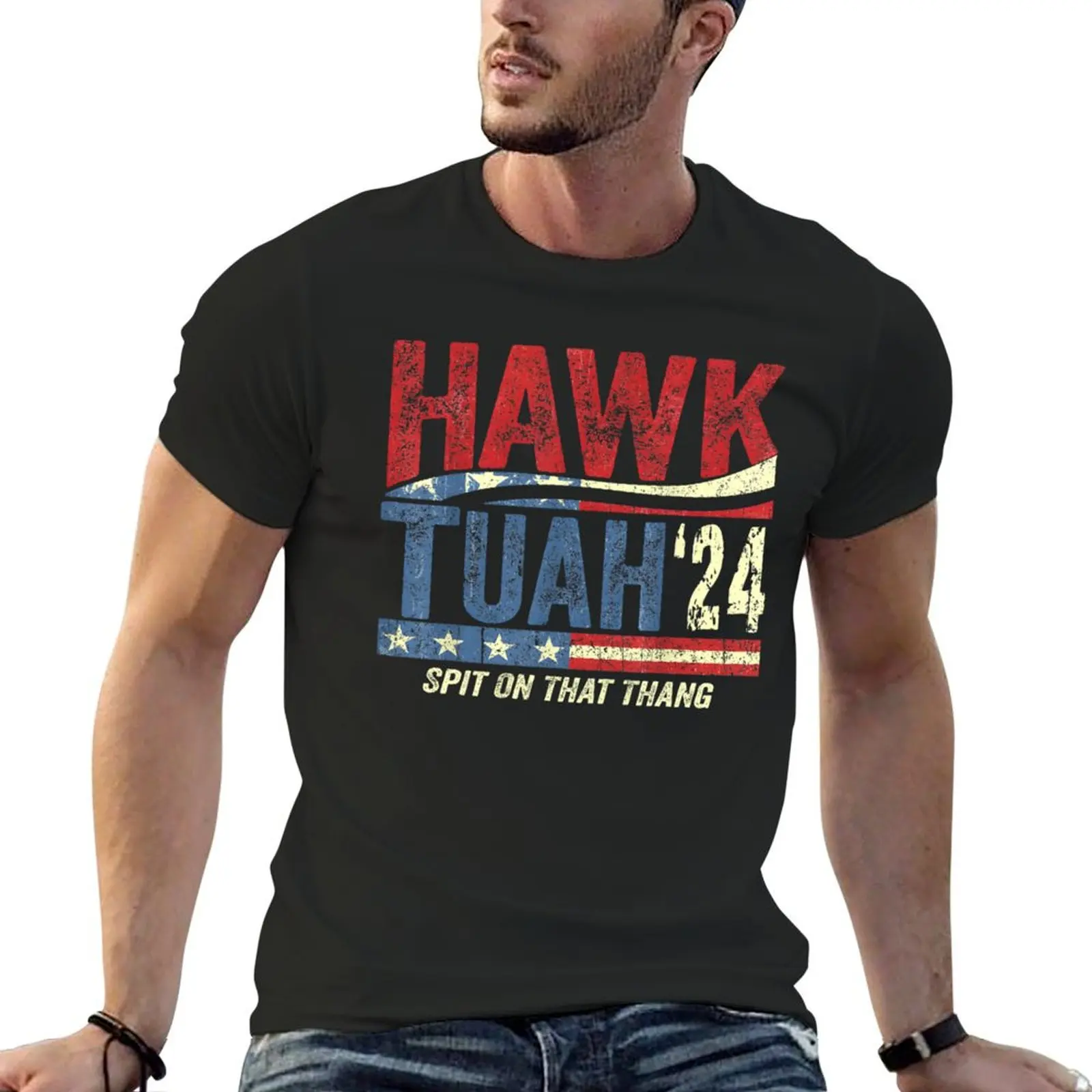 Hawk Tuah 24 Spit On That Thang T-Shirt plus size tops anime t shirts vintage t shirts anime t shirt men