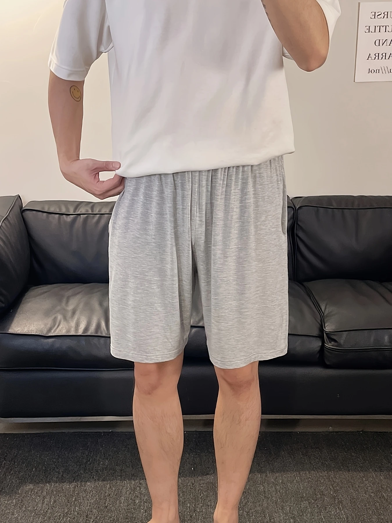Men's All-Season Breathable, Loose-Fit Sleep Shorts with Elastic Waistband  Comfortable Loungewear or Underlayer  men shorts