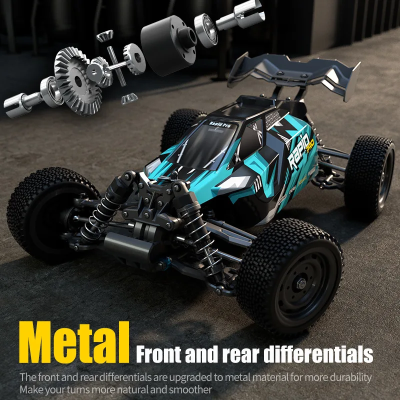 1:16 70km/H 4WD RC Car LED Headlights 2.4G Waterproof Remote Control High Speed Drift Monster festival birthday Kid gift Toy