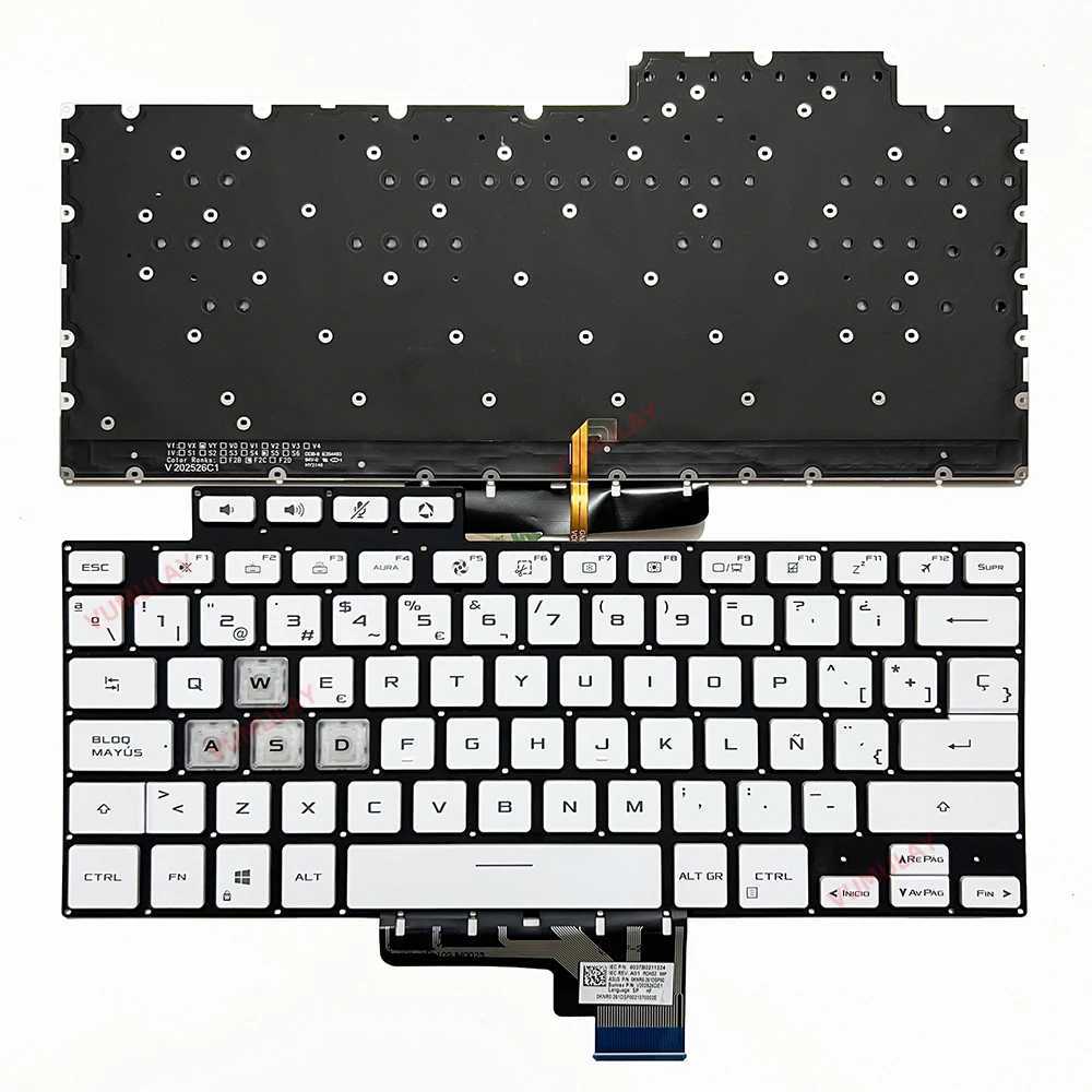 Imagem -03 - Teclado Retroiluminado para Asus Asus Traço Tuf F15 Fx516 Fx516p Fx516pr Fx516pm Fx516pc Fa516 Tuf516pm Tuf516pr V202526de1 Espanhol